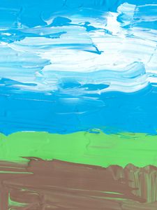 Preview wallpaper landscape, paint, strokes, abstraction