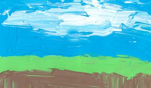 Preview wallpaper landscape, paint, strokes, abstraction