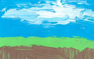 Preview wallpaper landscape, paint, strokes, abstraction