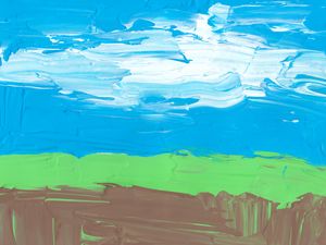 Preview wallpaper landscape, paint, strokes, abstraction