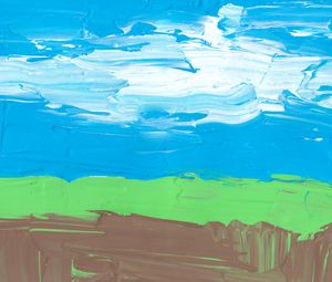 Preview wallpaper landscape, paint, strokes, abstraction