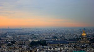 Preview wallpaper landscape, paris, panorama, sky