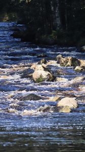 Preview wallpaper landscape, river, flow, rocks, trees, nature