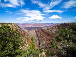 Preview wallpaper landscape, rocks, mountains, sky, nature