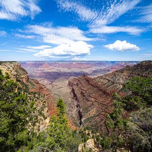Preview wallpaper landscape, rocks, mountains, sky, nature