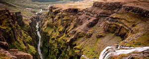 Preview wallpaper landscape, rocks, waterfall, gorge