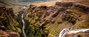 Preview wallpaper landscape, rocks, waterfall, gorge