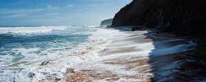 Preview wallpaper landscape, sea, foam, rock, nature