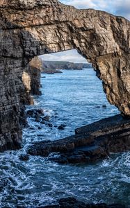 Preview wallpaper landscape, sea, rocks, arch, stones, nature