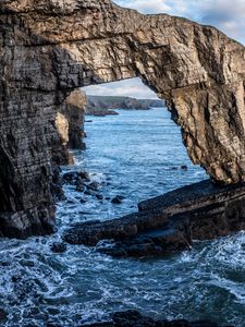 Preview wallpaper landscape, sea, rocks, arch, stones, nature