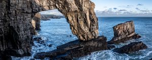 Preview wallpaper landscape, sea, rocks, arch, stones, nature