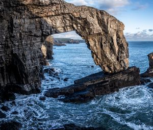 Preview wallpaper landscape, sea, rocks, arch, stones, nature