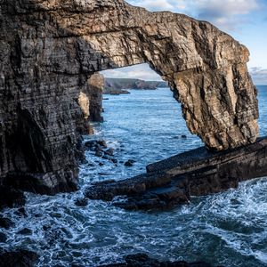 Preview wallpaper landscape, sea, rocks, arch, stones, nature