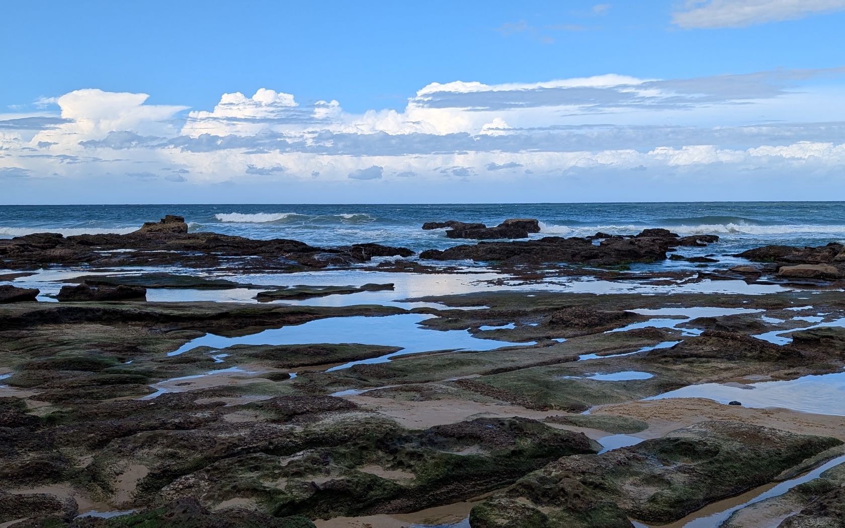 1680x1050 Wallpaper landscape, sea, rocks, coast