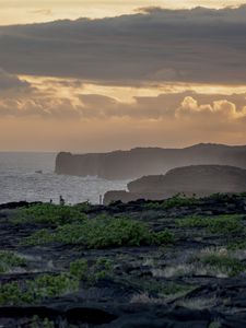 Preview wallpaper landscape, sea, shore, evening