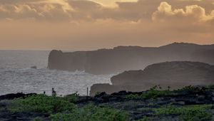 Preview wallpaper landscape, sea, shore, evening