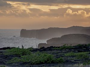 Preview wallpaper landscape, sea, shore, evening