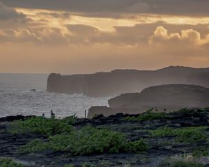 Preview wallpaper landscape, sea, shore, evening