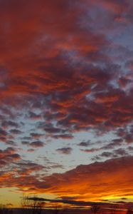 Preview wallpaper landscape, sky, clouds, sunset