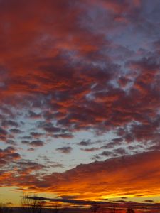 Preview wallpaper landscape, sky, clouds, sunset