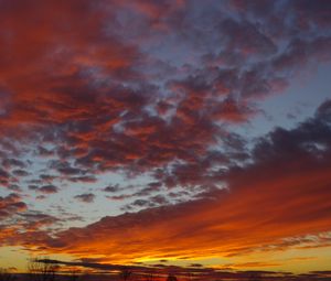 Preview wallpaper landscape, sky, clouds, sunset