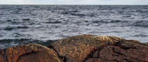 Preview wallpaper landscape, stones, rocks, sea, nature, cranny