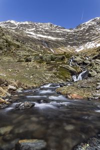 Preview wallpaper landscape, stones, stream, mountains, nature