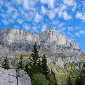 Preview wallpaper landscape, trail, rocks, mountains, nature