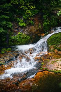 Preview wallpaper landscape, waterfall, cascade, stones, nature