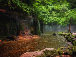 Preview wallpaper landscape, waterfalls, river, nature