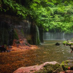 Preview wallpaper landscape, waterfalls, river, nature