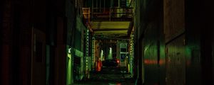 Preview wallpaper lane, street, night, dark, buildings