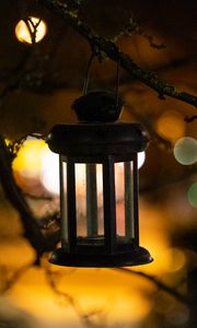 Preview wallpaper lantern, branch, blur, bokeh