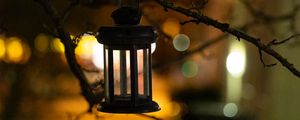 Preview wallpaper lantern, branch, blur, bokeh