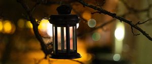 Preview wallpaper lantern, branch, blur, bokeh