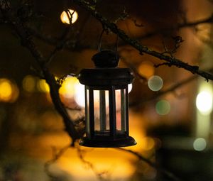 Preview wallpaper lantern, branch, blur, bokeh