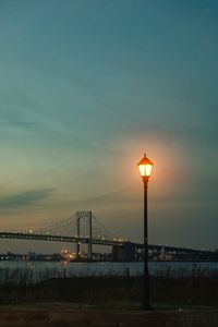 Preview wallpaper lantern, bridge, dusk, evening, view