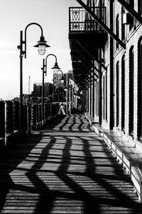 Preview wallpaper lantern, building, facade, shadows, bw