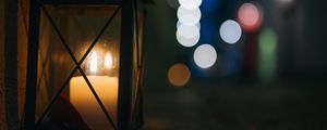 Preview wallpaper lantern, candle, fire, light, dark