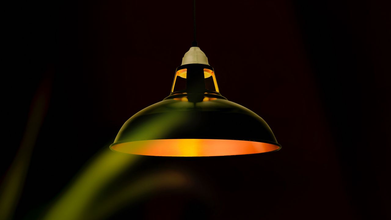 Wallpaper lantern, chandelier, dark, glow