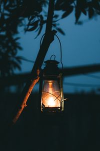 Preview wallpaper lantern, fire, light, night, dark