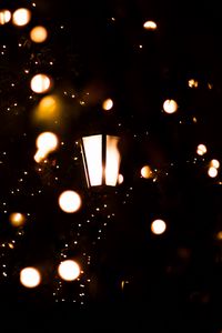 Preview wallpaper lantern, garland, lights, light, dark