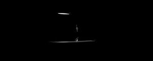 Preview wallpaper lantern, girl, night, darkness, black