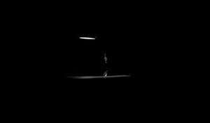 Preview wallpaper lantern, girl, night, darkness, black