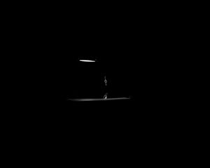 Preview wallpaper lantern, girl, night, darkness, black
