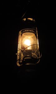 Preview wallpaper lantern, glow, lamp, black