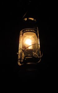 Preview wallpaper lantern, glow, lamp, black