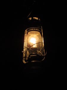 Preview wallpaper lantern, glow, lamp, black