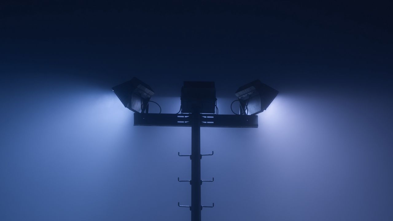 Wallpaper lantern, glow, night, fog