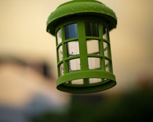 Preview wallpaper lantern, green, wet